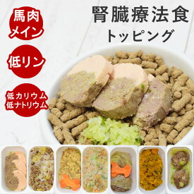 【割引クーポン配布中】犬 腎臓ケア｜馬肉の腎臓に優しい低リン7品目セット 無添加 手作り ご飯 フード トッピング 食いつき抜群 国産 シニア犬対応 ウェットフード