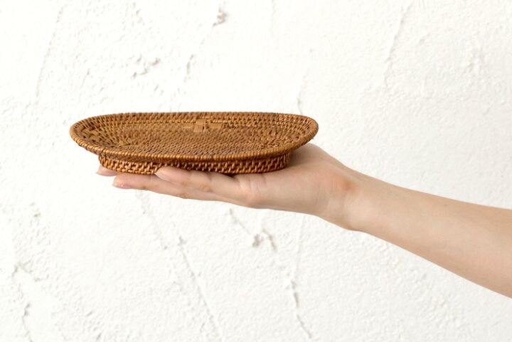 楽天市場】アタ製おしぼり置きトレイ アジアン トレー プレート 木製  