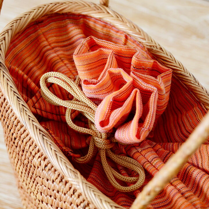楽天市場】アタで編まれた アジアン かごバッグ 内袋付き おしゃれ  