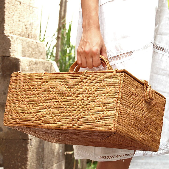 楽天市場】【期間限定特別クーポン配布中！】 アタ製カゴバッグ ランチ  