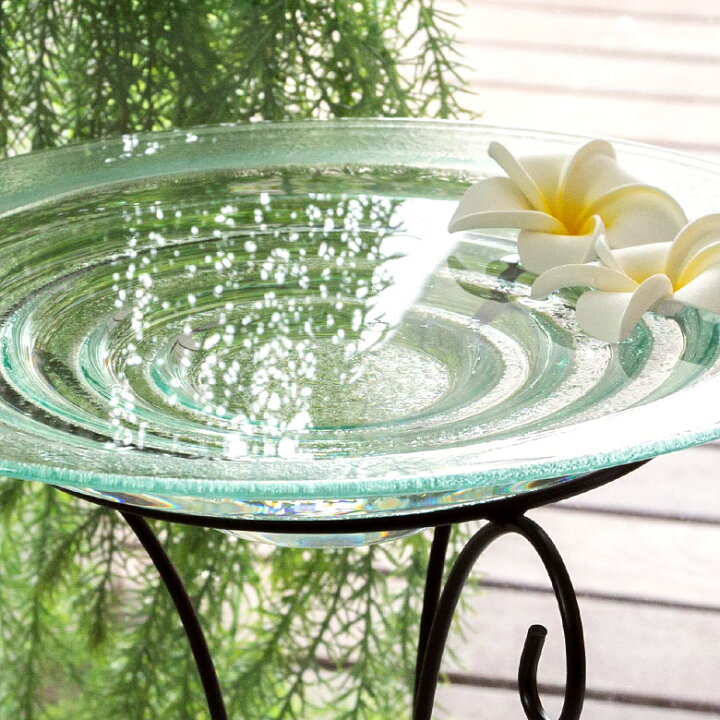 楽天市場】水盤 ガラス 台座付き ハイスタンド 水鉢 花器 生け花 華道 