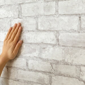 楽天市場 壁紙 はがせる レンガ柄 ホワイト フリース壁紙 幅53cm 10m巻 貼ってはがせる 剥がせる はがせる壁紙 白レンガ ホワイトレンガ リアル Diy リフォーム シール Erismann エリスマン 補修 クロス 賃貸 おしゃれ アジアン カフェ風 レストラン