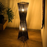 フロアライト ツイストタイプ Lサイズ バンブー製 LED 対応 高さ約120cm 照明 スタンドライト フロアラン…