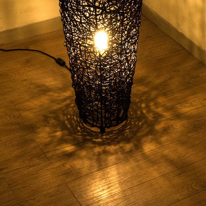 楽天市場】フロアライト コクーンタイプ Lサイズ 籐 ラタン製 LED 対応  