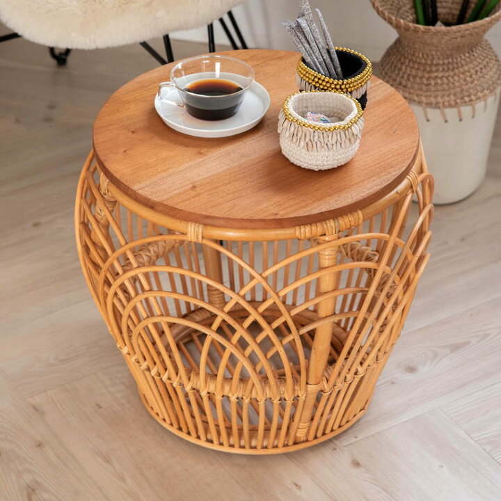 楽天市場】【期間限定特別クーポン配布中!】 サイドテーブル ラタン  