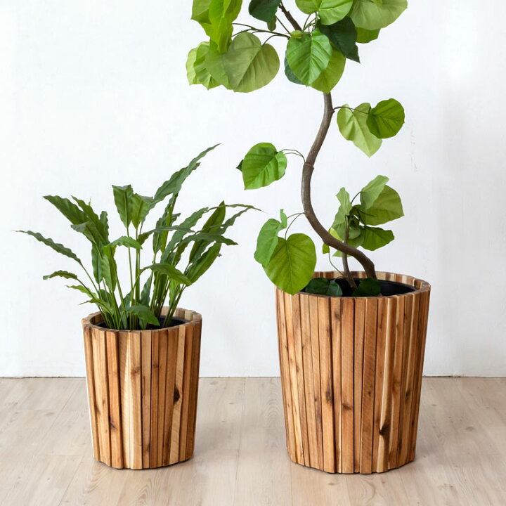 楽天市場 プランターカバー ウッドプランター ボックス カバー Lサイズ 9号鉢 W 46cm D 46cm H 50cm 天然木 木製 観葉植物 アカシアウッド 鉢 カバー プランツ ボックス 植木鉢 ウッド 店舗用 カフェ お店 レストラン おしゃれ リゾート アジアン雑貨 アジアン 512