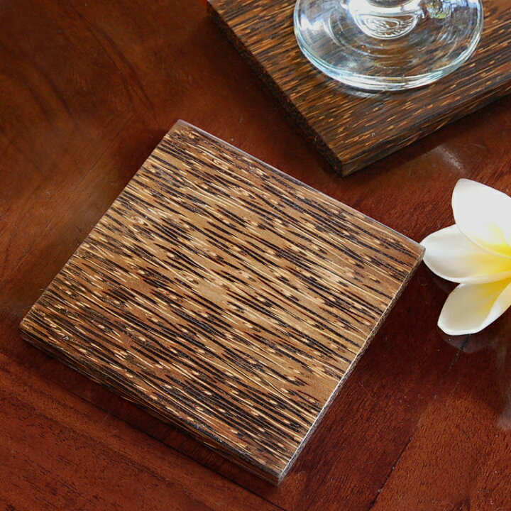 木製 彫刻 鍋敷 インテリア アジアン キッチン雑貨 ビンテージ