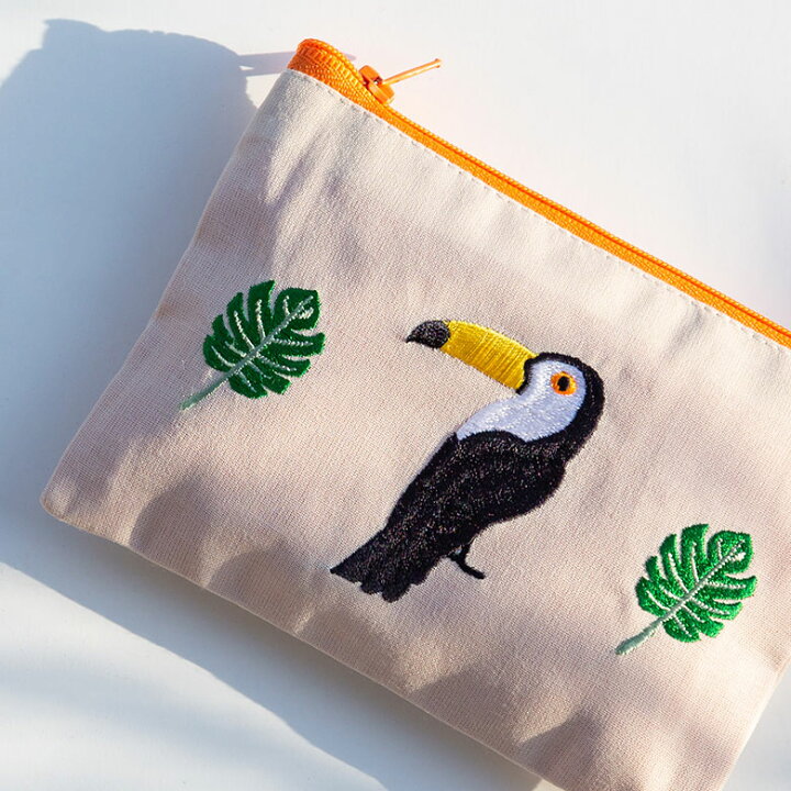 南国の鳥 植物 ポーチ✨売約済み