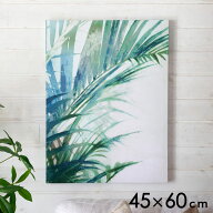 【最大500円クーポン】 アートパネル Tropical leaves 南国の葉 キャンバス アート 幅45cm 高さ60cm 長方…