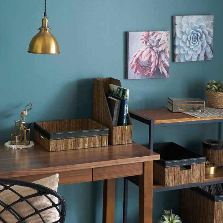 楽天市場 トレイ 収納トレイ 持ち手付き パームリディ 約w26 D33 5 H9 5cm トレー 収納ケース レターケース デスク収納 デスクトレー 卓上収納 机上収納 小物収納 書類 文房具 オフィスデスク周り おしゃれ アジアン雑貨 アジアン 雑貨 バリ島 南国 リゾート