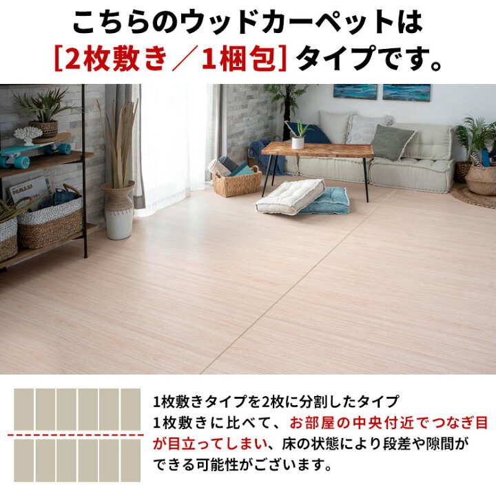 楽天市場】【最大500円クーポン】 ウッドカーペット 江戸間 6畳用 特殊 