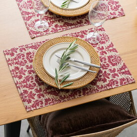 【最大2000円クーポン】 ウォーターヒヤシンスのアジアンランチョンマット パープル×ナチュラル ティーマット テーブルウェア テーブルマット プレースマット モダン ランチマット アジアン雑貨 アジア雑貨 おしゃれ キッチン小物 キッチングッズ バリ雑貨[10813]