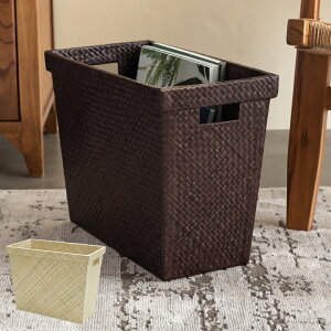 【最大500円クーポン】 パンダンで出来たアジアン マガジンラック 2色展開 収納ボックス 収納ケース 収納バスケット 収納bo× 収納箱 新聞入れ 本立て マガジンスタンド バリ島 アジア雑貨 ア