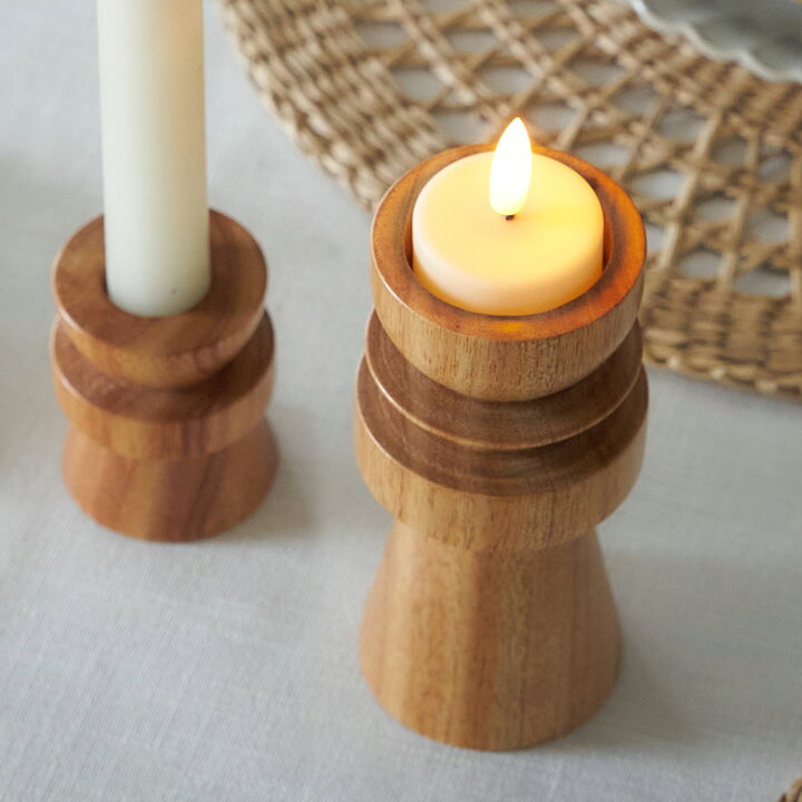 楽天市場】【期間限定特別クーポン配布中!】 キャンドルホルダー 木製  