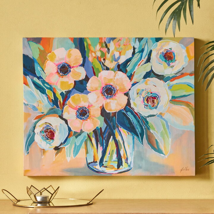 アートパネル ボタニカル 幅40cm×高さ89cm｜おしゃれなインテリアの輸入雑貨イエ【公式通販】 アートパネル 花 植物 ナチュラル 正方形 絵画 壁掛け インテリア 装飾 木枠付きの完成品 (B,40x40cm（16x16in）