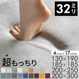 ラグ 高反発 ラグマット 130 190 ソフチェ 低反発 のような 厚さ32mm 床暖房 ホットカーペット 対応 可 滑り止め付き センターラグ 200×300 オールシーズン カーペット 絨毯 センターラグ 極厚 厚手 防音 遮音 おしゃれ アジアン フランネルラグ [K400-200x250]
