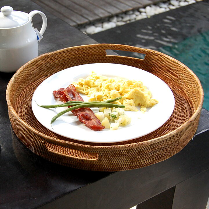 楽天市場 アタで編まれた丸いお盆トレイ おぼん お盆 トレー おしゃれ お盆 サービストレイ トレイ 業務用 バリ雑貨 アジアン雑貨ナチュラル モダン アジア雑貨 エスニック アジア工房 インテリア リゾート バリ島 アタ製品 アジア工房