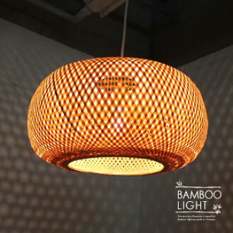 Beautiful Asian Lighting Grid Pattern Bamboo Pendant Lamp Shade Type Single Bamboo Vn50623