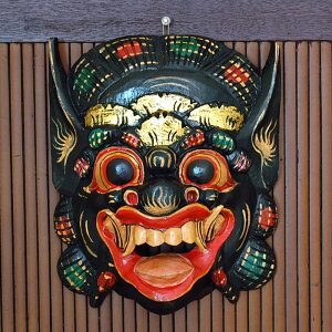 楽天市場 バロンのお面 ブラック 9806 バリ 雑貨 アジア雑貨 アジアン雑貨 新生活 バリ島のアジアンマスク アジア工房