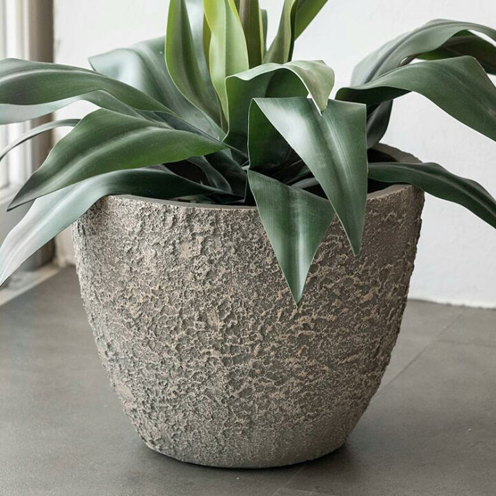 楽天市場 プランター ストーン風 直径 31 Cm 高さ 25 Cm グレー 酸化マグネシウム 鉢 植木鉢 底穴付き 8号 9号 ストーン調 おしゃれ モノトーン モダン エコ素材 セラミック インテリア エクステリア 屋外 アジア工房