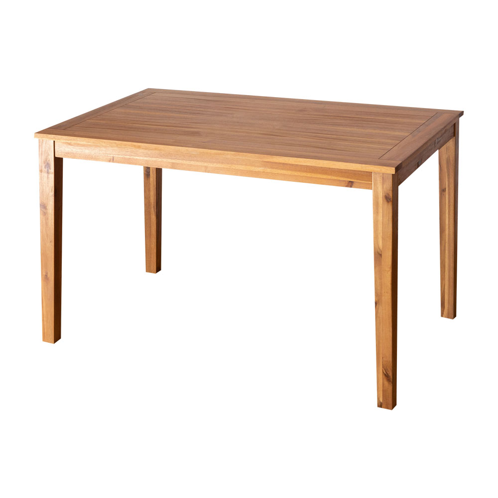 ダイニングテーブル 木製 120×80 長方形 4人掛け テーブル 食卓 天然木 ナチュラル アカシア ウッド シンプル 在宅勤務 91381 |  アジア工房