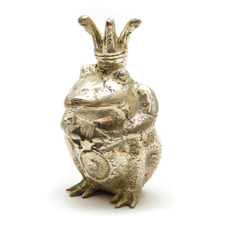 楽天市場】アジアンオブジェ カエルの王様Lサイズ かえる 蛙 王冠 真鍮  