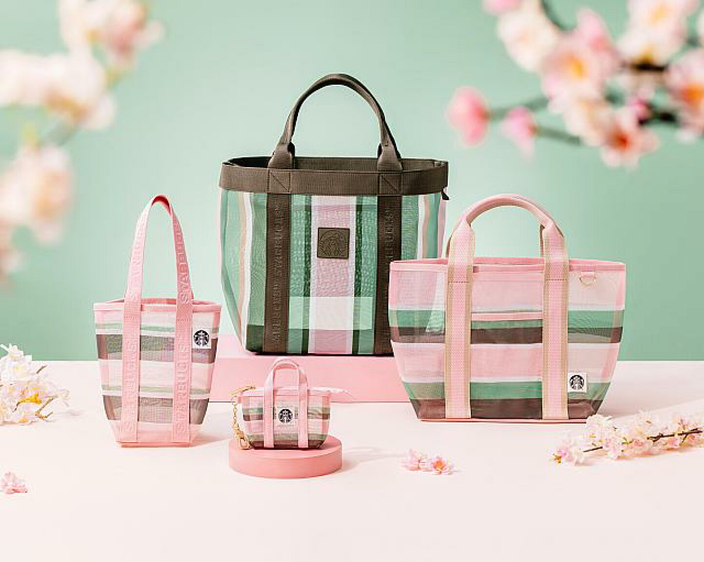 台湾スターバックス】ブラウン草編みデザイントートバッグ | 台湾雑貨 STARBUCKS台湾限定ツイード トートバッグ