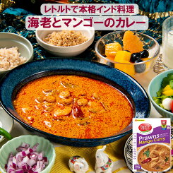 【本場インド直輸入】海老とマンゴーのカレー 200g レトルト レトルトカレー インドカレー スパイスカレー 南インド料理 グルテンフリー 簡単調理 送料無料 エスニック 惣菜 スパイシー ギフト 長期保存 ハラル 備蓄 TASTY NiBBLES
