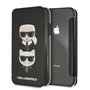 ySS|Cg10{zTransparentBooktypeCase-PULeather-KarlandChoupette-Black