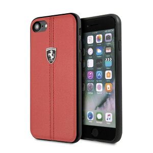 FERRARI-GENUINELEATHERHEARDCASEWITHVERTICALCONTRASTEDSTRIPE-RED