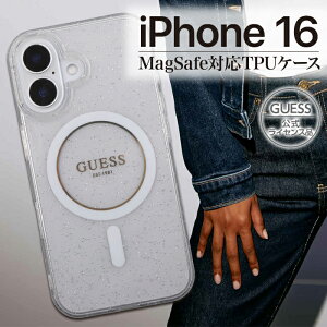 iPhone16 P[X uh GUESS 킢  Magsafe NA  iPhoneP[X ϏՌ CX[d r[YXgbvt  t@bV 