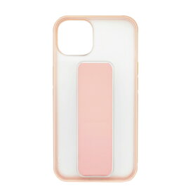 iPhone15 iPhone14 ケース 耐衝撃 クリア スタンド付き ストラップ付 ベルト付き ピンク 透明 背面カバー カバー iPhone 14 アイフォン