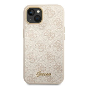 GUESS - PC TPU 4G PU CASE METAL CAMERA OUTLINE & BUTTONS - PINK IPHONE 14 plus スマホケース 端末保護 iPhoneケース カバー 背面ケース スマートフォン