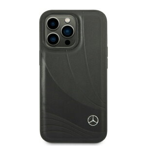 MERCEDES - BENZ - GENUINE LEATHER CASE - NEW WAVE III - BLACK�@IPHONE 14 PRO MAX