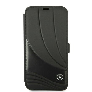 MERCEDES - BENZ - GENUINE LEATHER BOOKTYPE CASE - NEW WAVE III - BLACK�@IPHONE 14 plus
