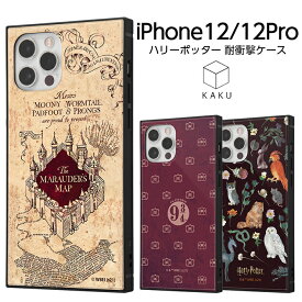 iPhone12 iPhone12pro ケース ハリーポッター 耐衝撃ハイブリッドケース KAKU 9と4分の3番線 忍びの地図 魔法動物 ストラップホール スクエア 四角 おしゃれ