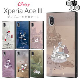 Xperia Ace III ケース SO-53C SOG08 ディズニー 耐衝撃 キャラクター スマホケース スクエア 101匹わんちゃん ピーターパン マリーちゃん わんわん物語 ふしぎの国のアリス ピノキオ バンビ エクスペリア3 XperiaAce3