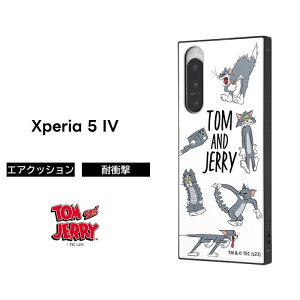 Xperia5IV トム&ジェリー ケース 耐衝撃 Xperia 5 IV スクエア 四角 耐衝撃ケース ソフトケース ハード ハードケース スマホケース エクスペリア エクスペリア5 ストラップホール付き かわいい 可