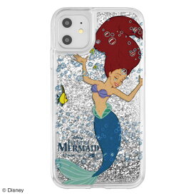 iPhone XR ケース 耐衝撃 アリエル iPhone11 アイフォン 11 クリア ディズニー プリンセス キャラクター ラメ グリッター キラキラ 流れる 動く 液体 かわいい おしゃれ リトルマーメイド クリアケース 耐衝撃ケース カバー スマホケース スマホカバー