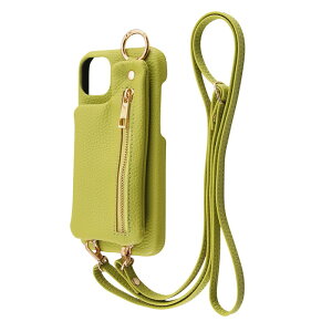 iPhone 15 Plus ケース グリーン iPhone15Plus アイフォン15プラス レザー ショルダー ストラップ カード入れ ポーチ ソフト ハード スマホケース iPhone 15Plus