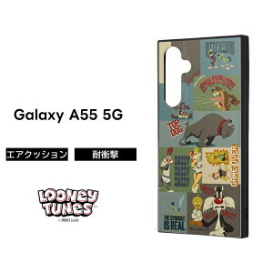 Galaxy A55 5G ケース トゥイーティー GalaxyA55 SC-53E SCG27 ギャラクシーA55 ルーニーテューンズ 耐衝撃 ソフト ハード スマホケース キャラクター かわいい 可愛い