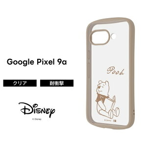 Google Pixel 9a ケース クリア ディズニー グーグルピクセル9a Pixel9a プーさん ミッキー キャラクター 可愛い おしゃれ シンプル 背面クリア 耐衝撃 カメラ保護 レンズ保護 カメラレンズ保護 カ