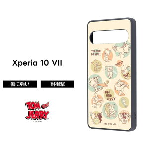 Xperia 10 VII ケース トムとジェリー かわいい Xperia10VII docomo エクスペリア10VII タフィー おしゃれ トム&ジェリー Tom&Jerry スパイク 傷に強い カメラ保護 耐衝撃 衝撃吸収 キャラクター 可愛い