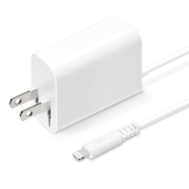 スマホ 充電器 iPhone iPad USB PD AC充電器 Lightningコネクタ ホワイト 急速ライトニングケーブル スマホ充電器 スマートフォン 海外対応 旅行 電圧 海外対応