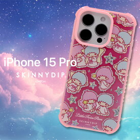 iPhone15Pro ケース サンリオ Sanrio キキララ キキ ララ かわいい クリア ラメ キラキラ ソフト 耐衝撃 ストラップホール 公式品 SKINNYDIP