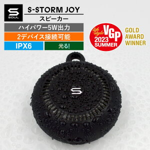 Xs[J[ Bluetooth  CXXs[J[ |[^uXs[J[ SOUL \E S-STORM JOY ubN  LED CX ^ ^ h IPX6 C AEghA C Lv Bluetooth5.3 }