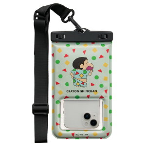 スマホ 防水ケース キャラクター かわいい クレヨンしんちゃん お風呂 防水 防塵 耐水 スマートフォン IP68 耐水機能 ショルダーストラップ iPhone android