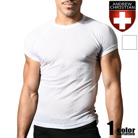 AndrewChristian/アンドリュークリスチャン Naked Truth Capsule See-Through Beater Tee Tシャツ半袖 メンズ ファッション トップス 透け