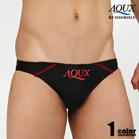 AQUX/アックス Splash Wave "Black" スイムウェア ビキニブリーフ型 メンズ水着 海水パンツ 海パン 男性水着 ビーチウェア AQUX 競パン aqux