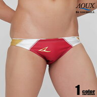 AQUX/アックス Short Rise Splash "Red" スイムウェア ビキニ型 メンズ水着 競パン 海パン 男性水着 ビー…